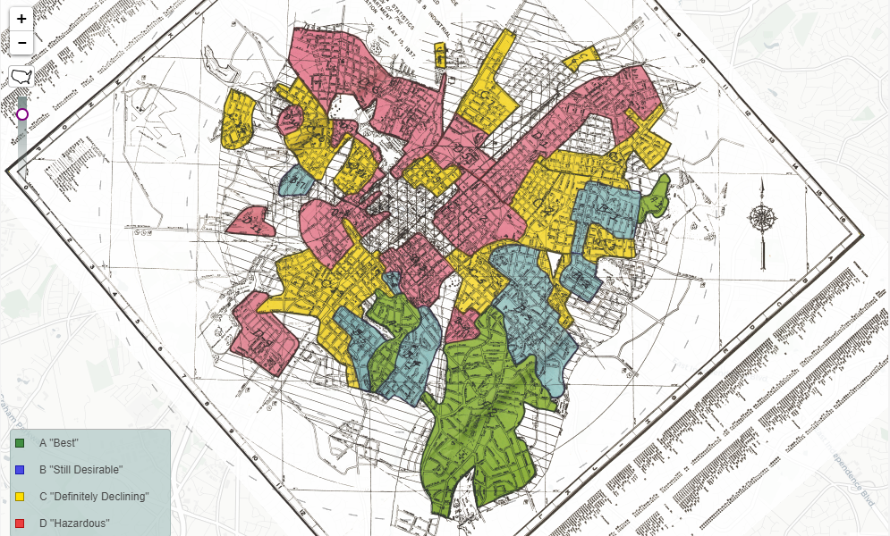 Robert K. Nelson, LaDale Winling, Richard Marciano, Nathan Connolly, et al., “Mapping Inequality,” American Panorama, ed. Robert K. Nelson and Edward L. Ayers, accessed April 10, 2018